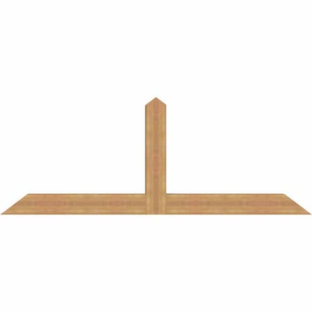 Ekena Millwork Portland Smooth Timber Gable Bracket, Western Red Cedar, 84"W x 31"H x 5 1/2"D x 5 1/2"F, 9/12 Pitch GBW084X31X0606POR00SWR